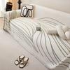 Autumn Winter Thick Solid Color Plush Sofa Towel Sofa Cover Cloth White Sofa Cover Non-Slip One-Piece Cover Towel
