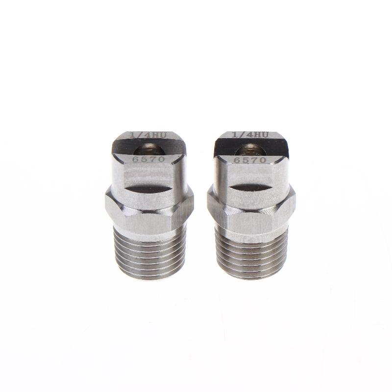 2Pcs Bspt High Pressure Flat Fan Nozzle 65 Degree Hvv Water Spray Nozzle For Cleaning