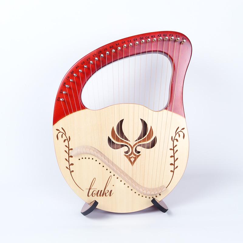 Laiya Qin 24-String Portable Lyre Harp - Easy-to-Learn Ancient Style Musical Instrument