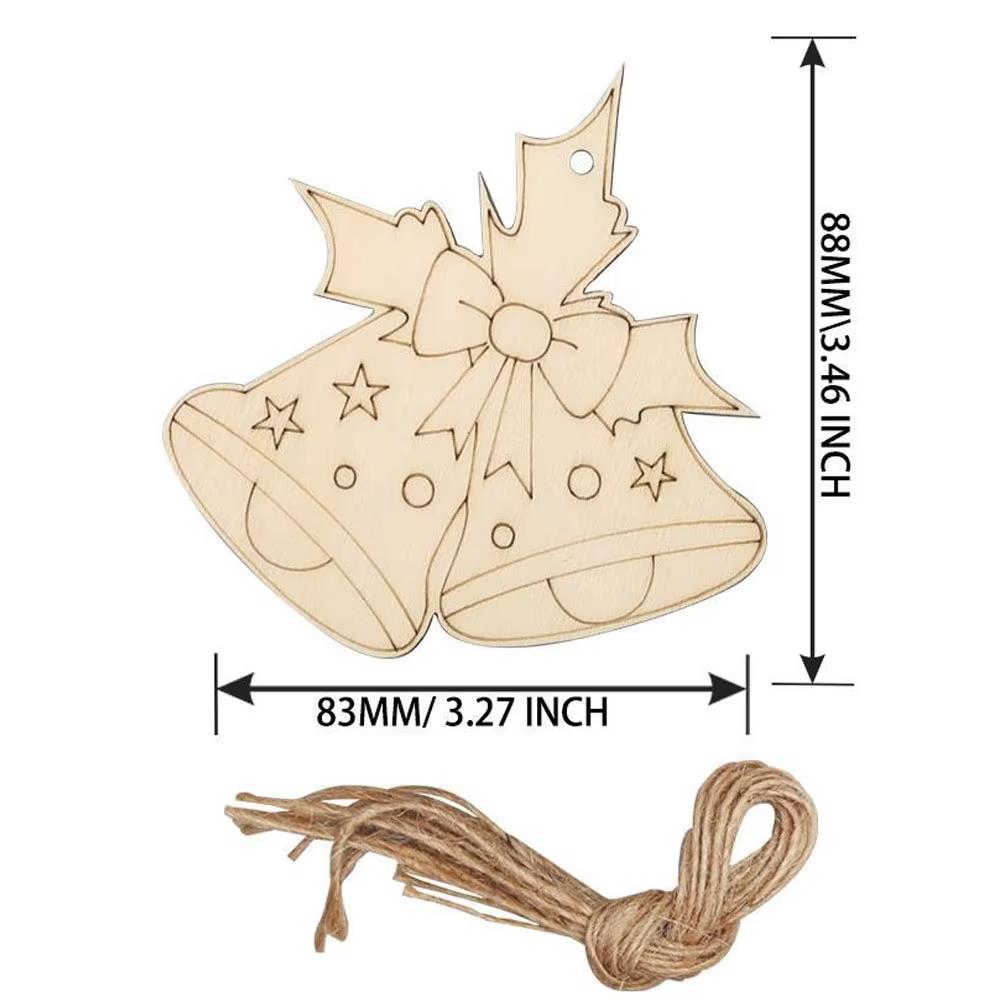 House Shape Wood Chips Nativity Scene Decoration, Wooden Manger Shape Manger Wooden Art Ornament With Rope Exquisite Decoration