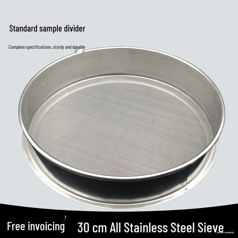 30cm 304 Stainless Steel Mesh Sieve for Rice, Flour, Laboratory - Available in 50, 60, 80, 100 Mesh