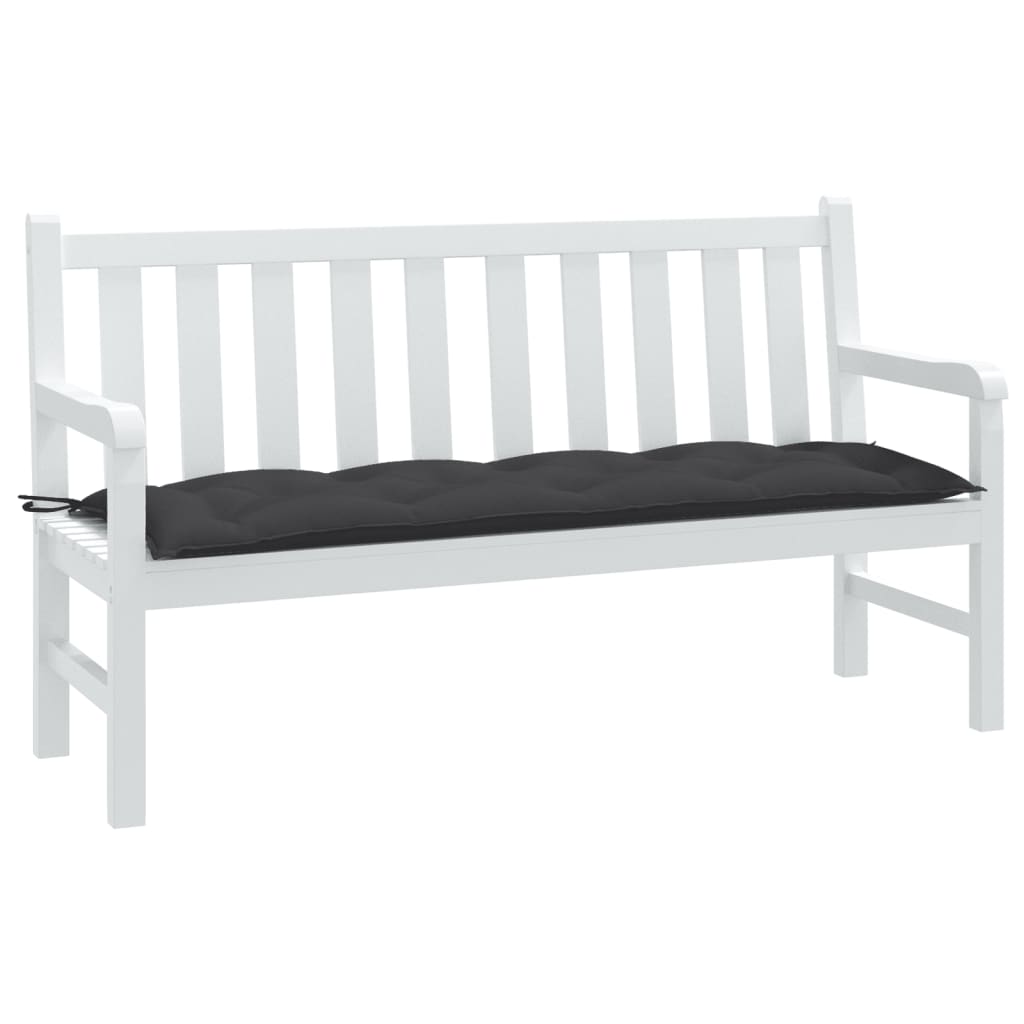 Garden Bench Cushion Melange Anthracite 150 x 50 x 7 cm Fabric