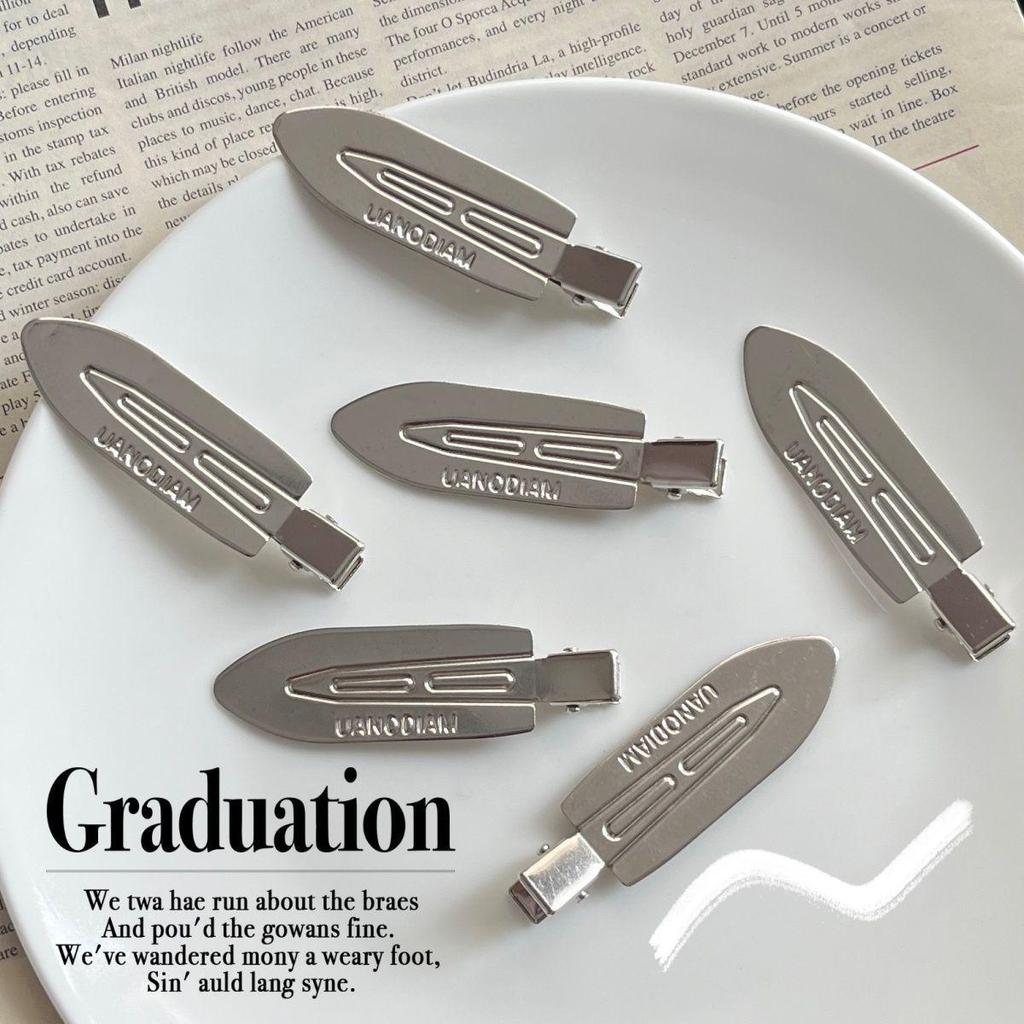 Korean Celebrity Seamless Metal Bangs Clip: Summer Hairpin & Headdress Accessory
