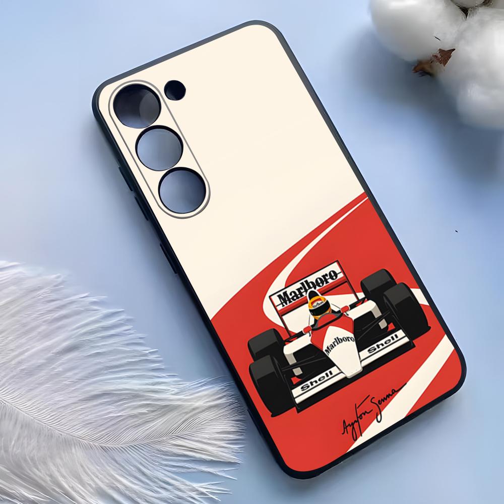 Ayrton Senna F1 Phone Case For Samsung S25 Ultra S24 S23 S22 S21 S20 Plus Fe Galaxy A54 A53 A34 A25 Silicone Cover