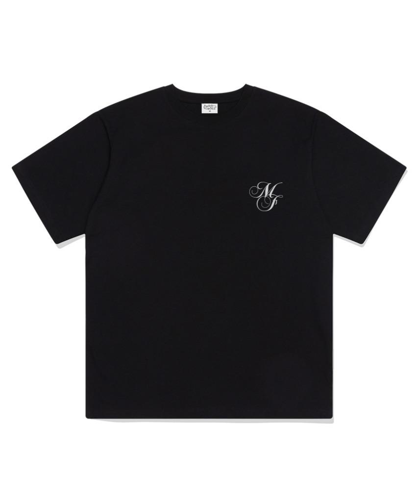 Deomopeuhauseu Morf Small Logo Print Oversized Short Sleeve T-Shirt Black