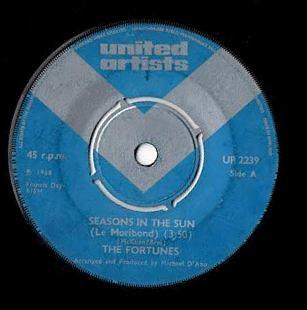 

7inch Record FORTUNES - Seasons In The Sun UP2239 United Artists 1968 UK Rock Used