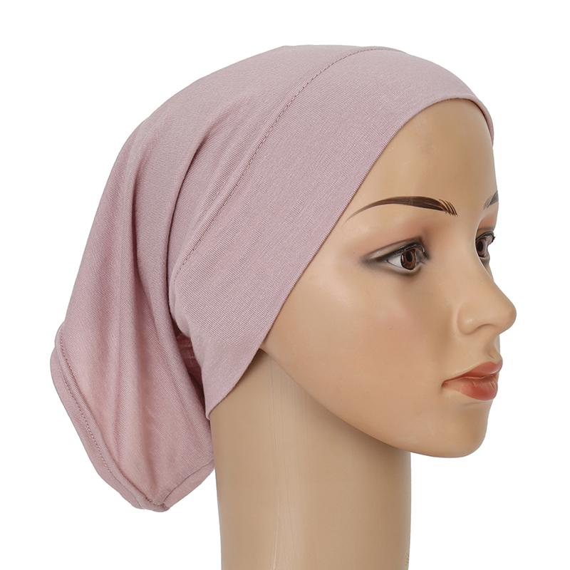 Cotton Modal Inner Hijab Undercap Muslim Turban Islam Underscarf Hijab Bonnet Soft Stretch HIjabs Tube Cap Turbante Mujer Hat
