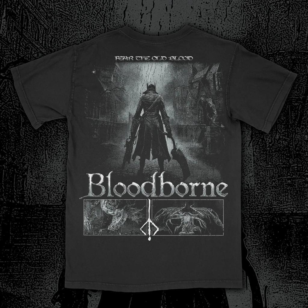 2026 Bloodborne Curse - Fear of Ancient Bloodborne Printed Short Sleeves, Men and Women Summer Cotton Comfortable Loose T-shirt Top