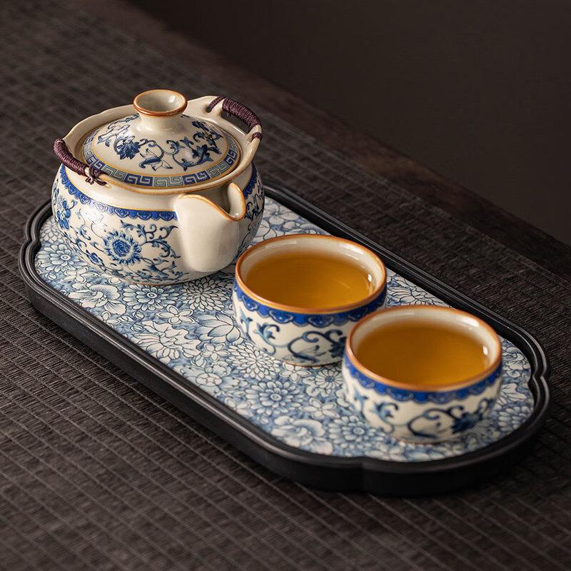 ZISIZ Blue and Yellow Ru Kiln Gaiwan