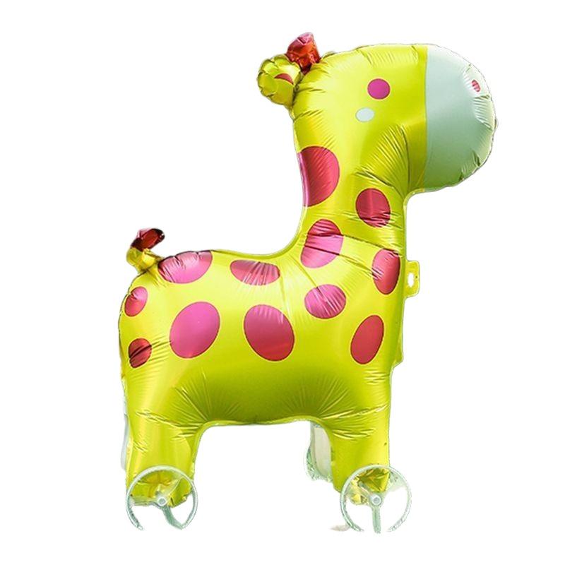 Baloane Folie Desene Animate 4D Elefant Balon Stativ Mers cu Roată Pentru Decor Petrecere Aniversare Copii Baby Shower