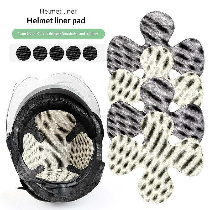 Motorradhelm-Inlay Wiederverwendbares waschbares Polster Einsätze Helm-Ersatzpolster für Männer Frauen Erwachsene Studenten Freunde Outdoor