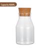 Transparent Glass Food Storage Jars with Cork Stopper