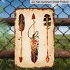 2D Flat, 1pc Boho Native American Arrows & Feathers Aluminum Sign - Western Wall Decor Western Home Decor, Native American Themed Room, Boho Home