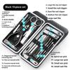 8/19Pcs Home Nail Clipper Set Large Dead Skin Pliers Diagonal Small Eyebrow Clipper With Leather Sleeve For Personal Grooming