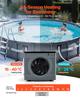 VEVOR 4920 W Pool Heat Pump, Electric Pool Heater for Above Ground Up To 18 M³, Max COP 5.29, Low Noise, GFCI Protection