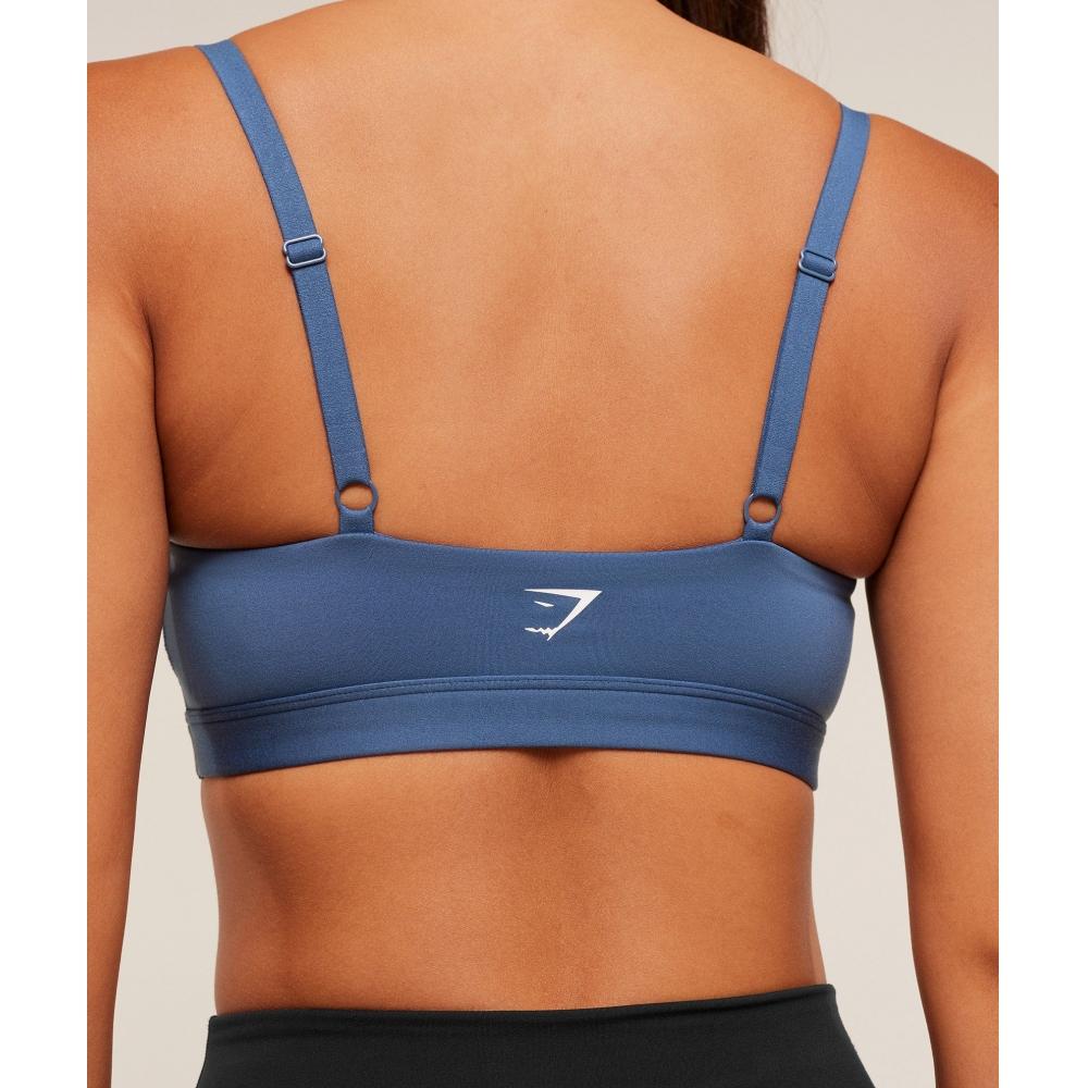Gymshark Balcony Peekaboo Sports Bra Compound Blue B4b6j Udrk