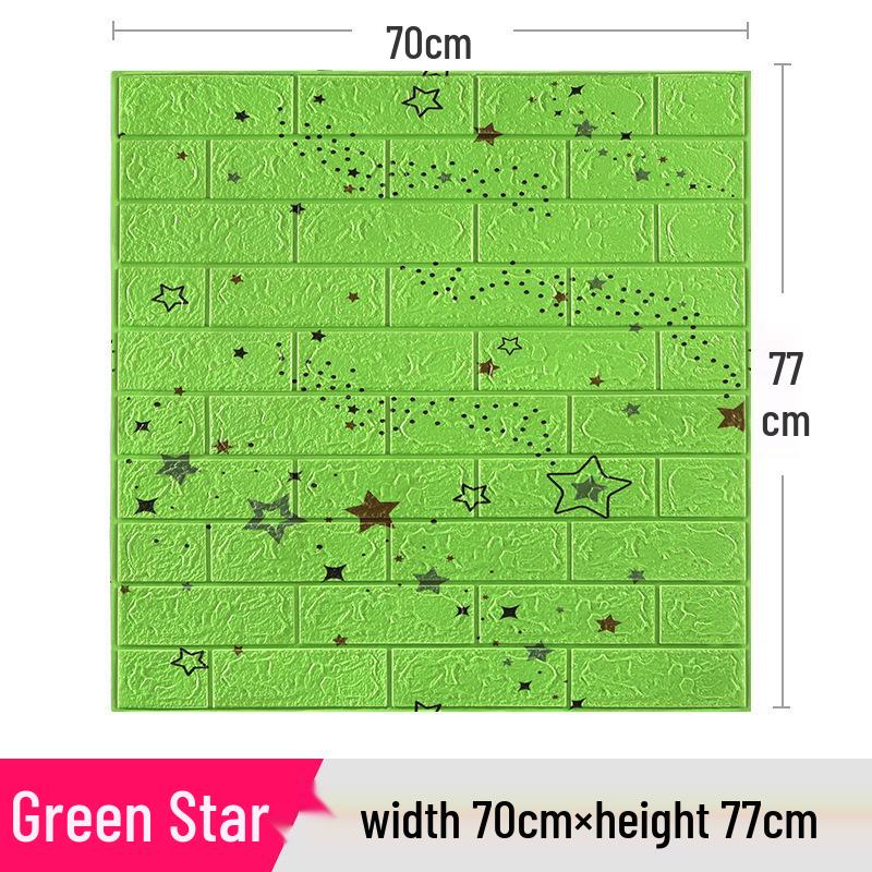 3D Schaumstoff Selbstklebende Wandaufkleber: Wasserdicht, Antikollision, Weiche Tapete zur Schlafzimmerdekoration