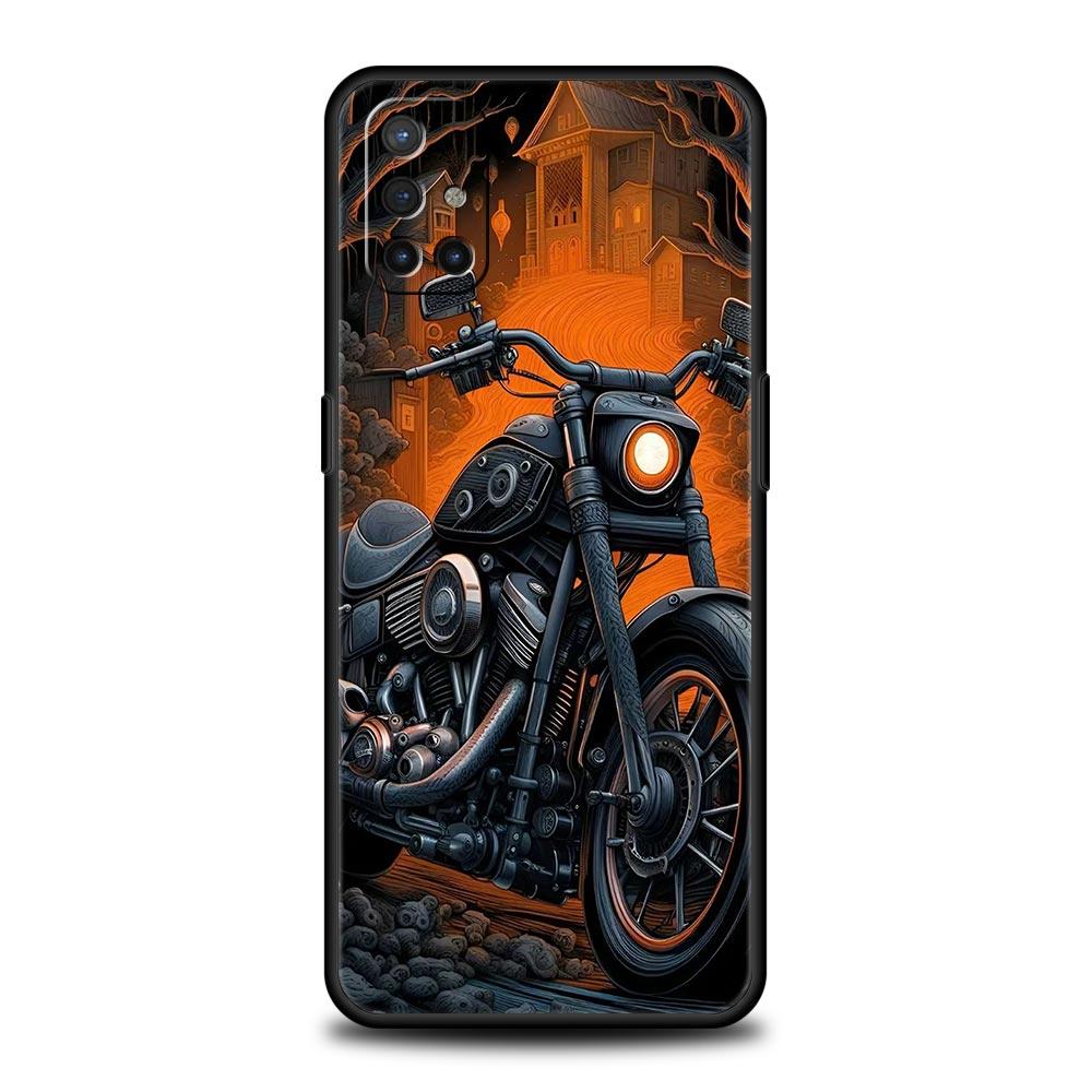 Phone Case For Oneplus 13R 13 12 10T 11 R10 Nord N100 N200 N10 9 9R CE 2 3 Z Pro Lite Soft TPU Colors Vintage Motorcycle Painted