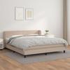 Slatted Bed Base with Mattress - Maison Exclusive - Cappuccino - 180x200 Cm - Adjustable Headboard