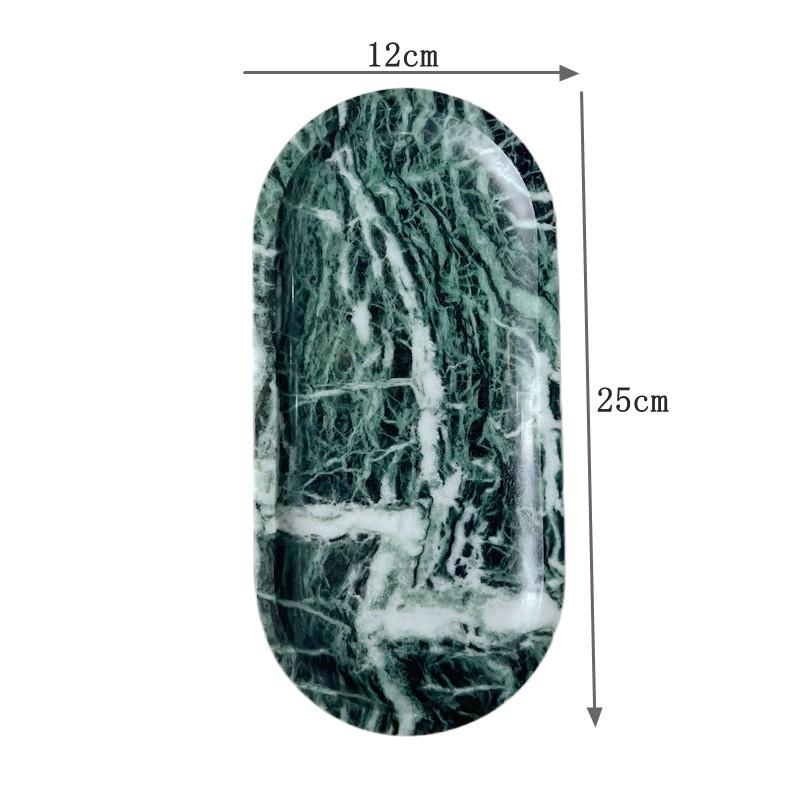 Natural Marble Soap Dispenser Tray Hotel Bathroom Vanity Organizer Modern Minimalist Decorative Serving Dish