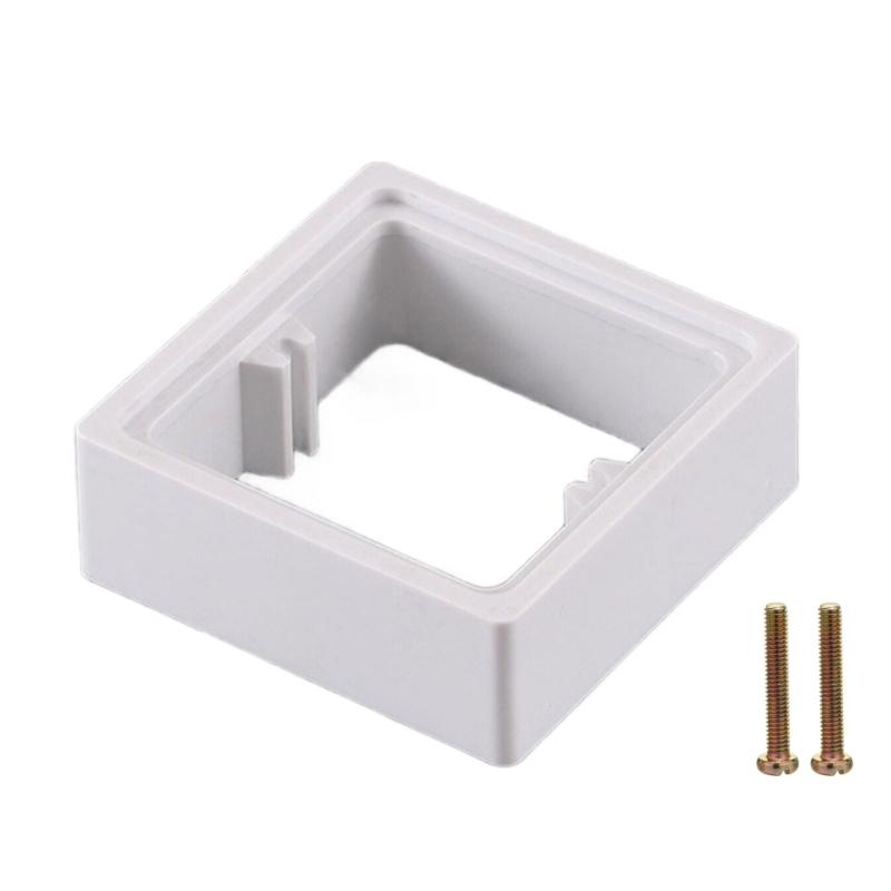 Single Socket Spacer Electrical Outlet Box Extender Single Gang Box Extender with Screws for Living Room School Office