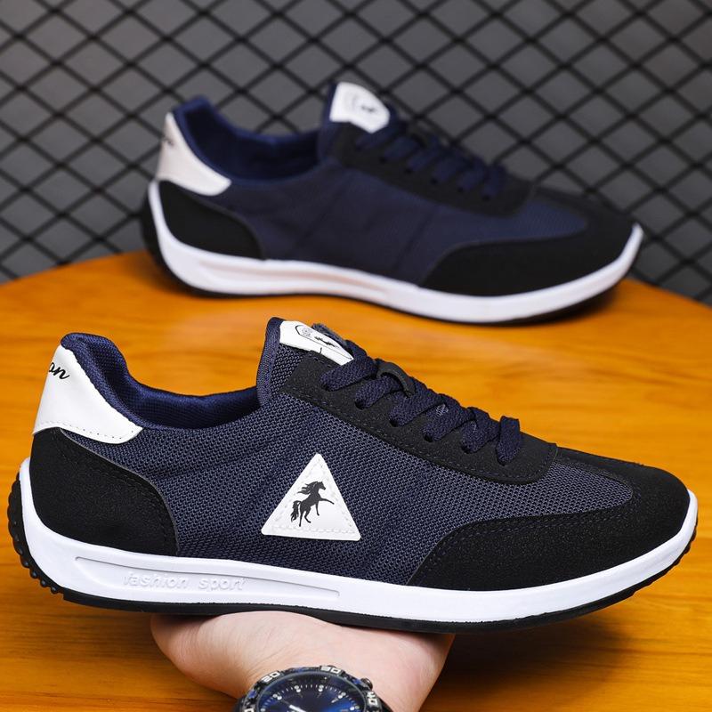 Flat-bottomed mesh men's shoes spring and summer breathable trend single shoes comfortable sports and leisure shoes men's shoes