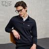 EMZ Ordos Men's Long-Sleeve Business Casual Polo Shirt