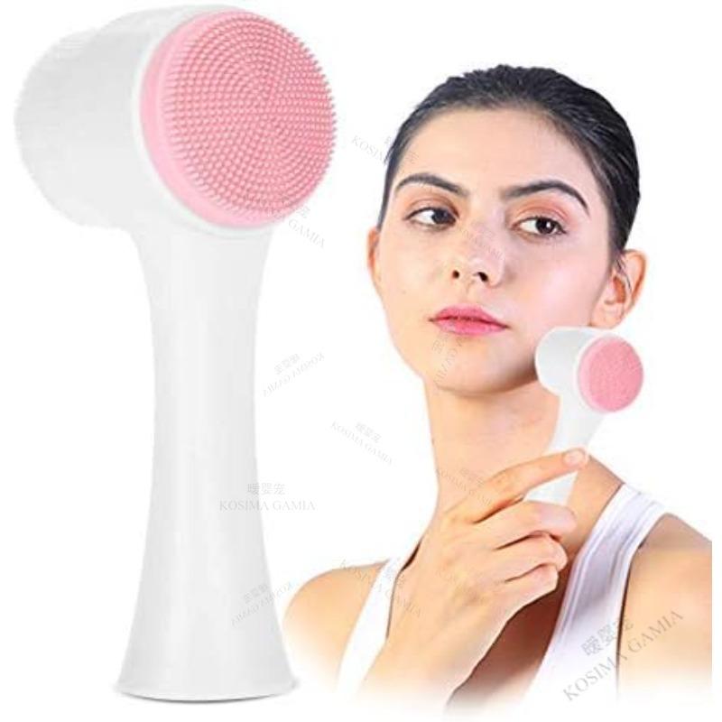Double Sided Silicon Cleansing Brush Clean Exfoliating Massage Soft Face Pore Cleanse Blackhead Dry Wet Multi-purpose