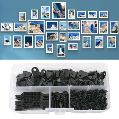 Ganci appendiabiti per cornici triangolari piccole con viti Kit ganci per anelli per appendere a parete antiruggine Accessori hardware