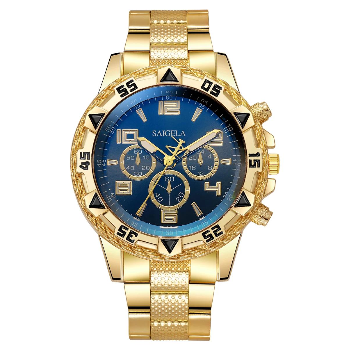 

Мужские деловые часы Модные часы с браслетом из нержавеющей стали Мужские кварцевые часы