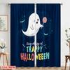 2pcs,2D Plane Printing Creative Curtains Halloween Ghost (15) Polyester Fabric (without Rod) Versatile All Perfect for Bedroom,
