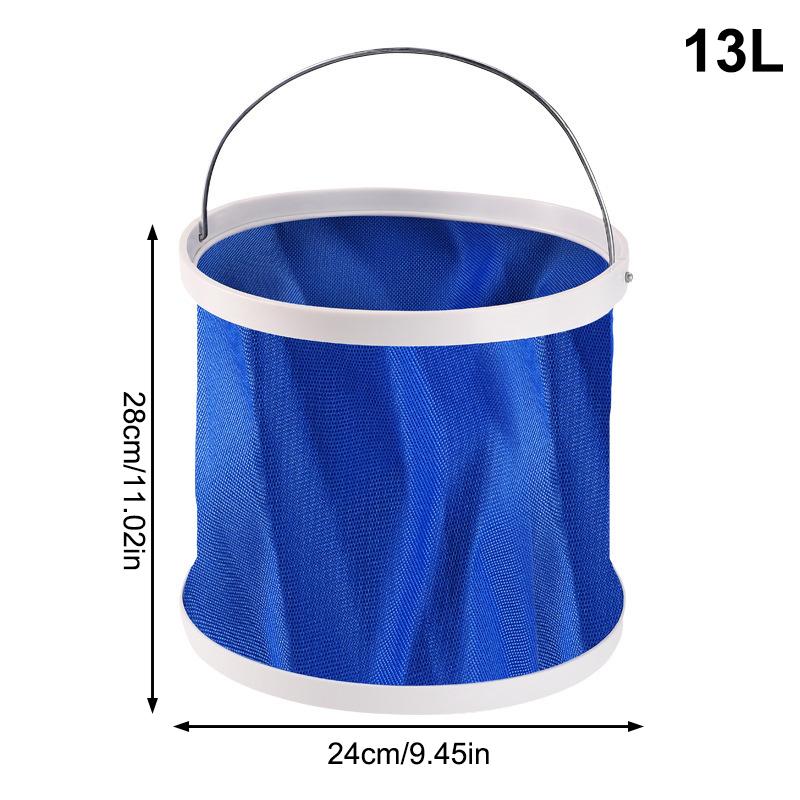 9/13L Car Folding Bucket Oxford Cloth Car Washing Buckets Portable Folding Bucket Multifunctional Waterproof
