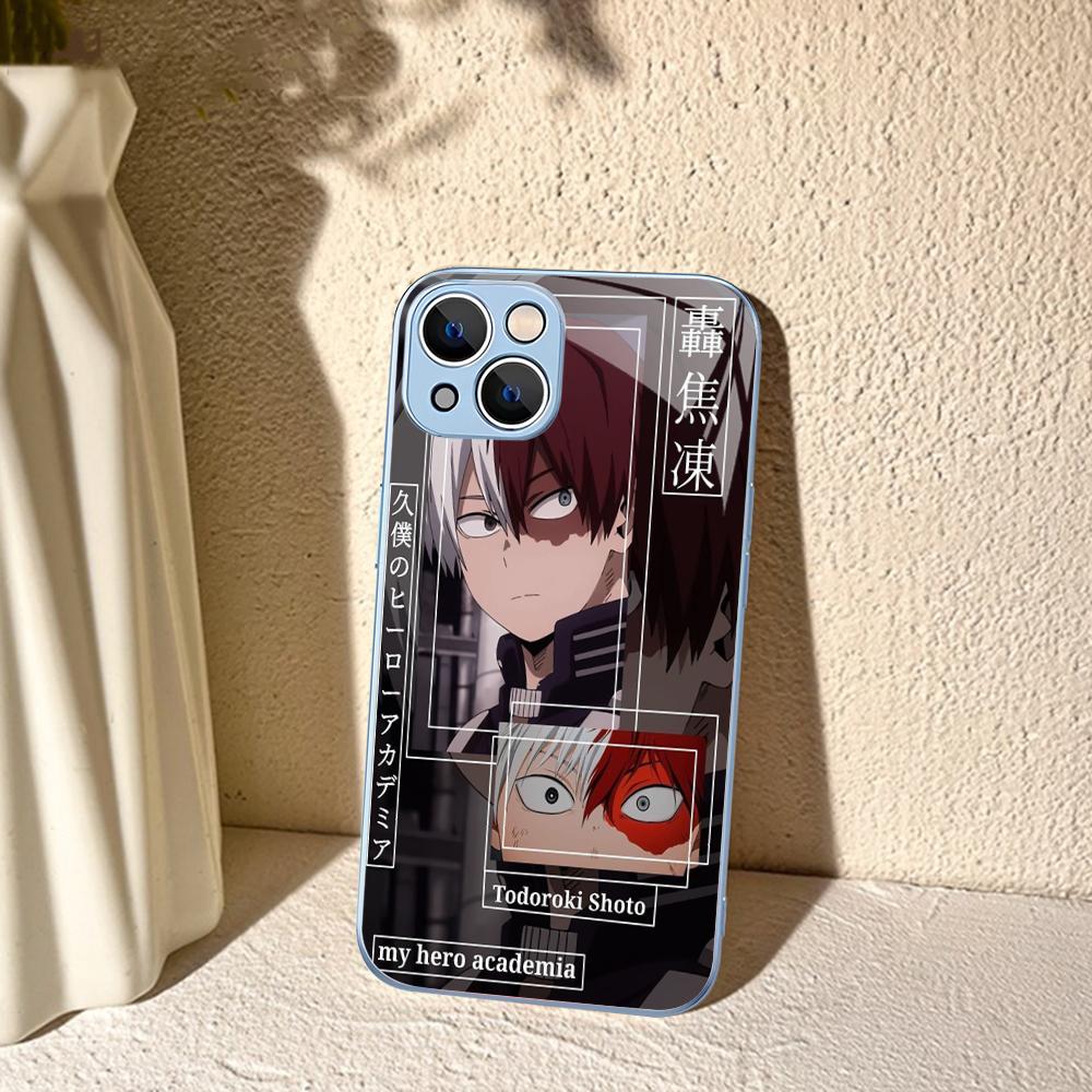 My Hero Academia Shoto Todoroki Phone Case For iPhone 14 13 12 Mini 11 Pro XS Max X XR 14 Plus Tempered Glass Cover