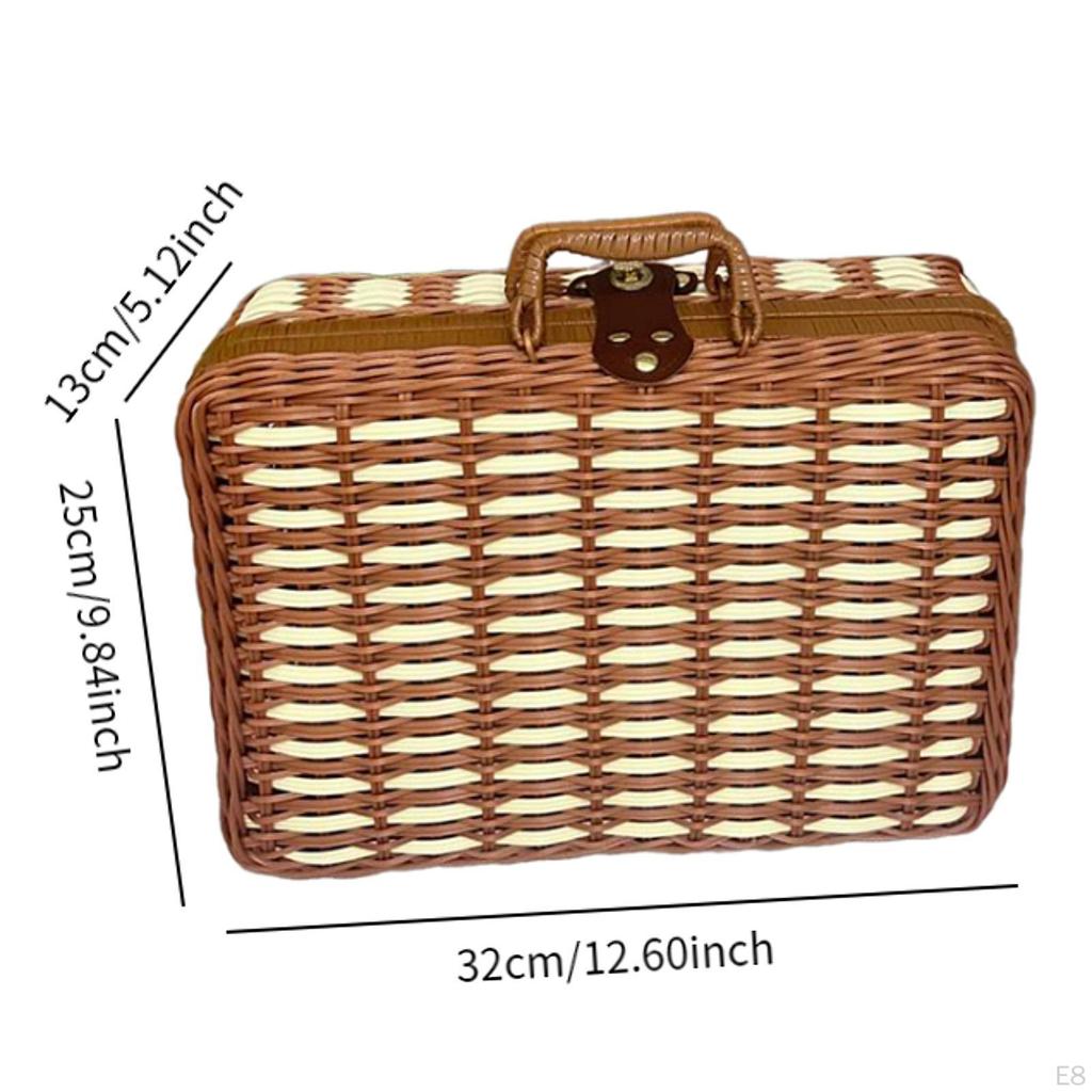 Handmade Storage Basket Festival Gift Box Suitcase for Desktop Household