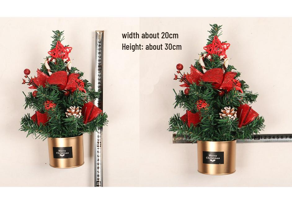 Hong Yu 30cm Christmas Tree Iron Box Ornament for Home Dining and Living Room Decoration