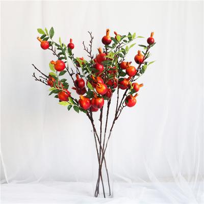 Simulation 4 Fork Pomegranate Fruit Branches 7 Fruit Tree Branches Fake Flowers, Wedding Photography Props In The Living Room, Simulated Plants