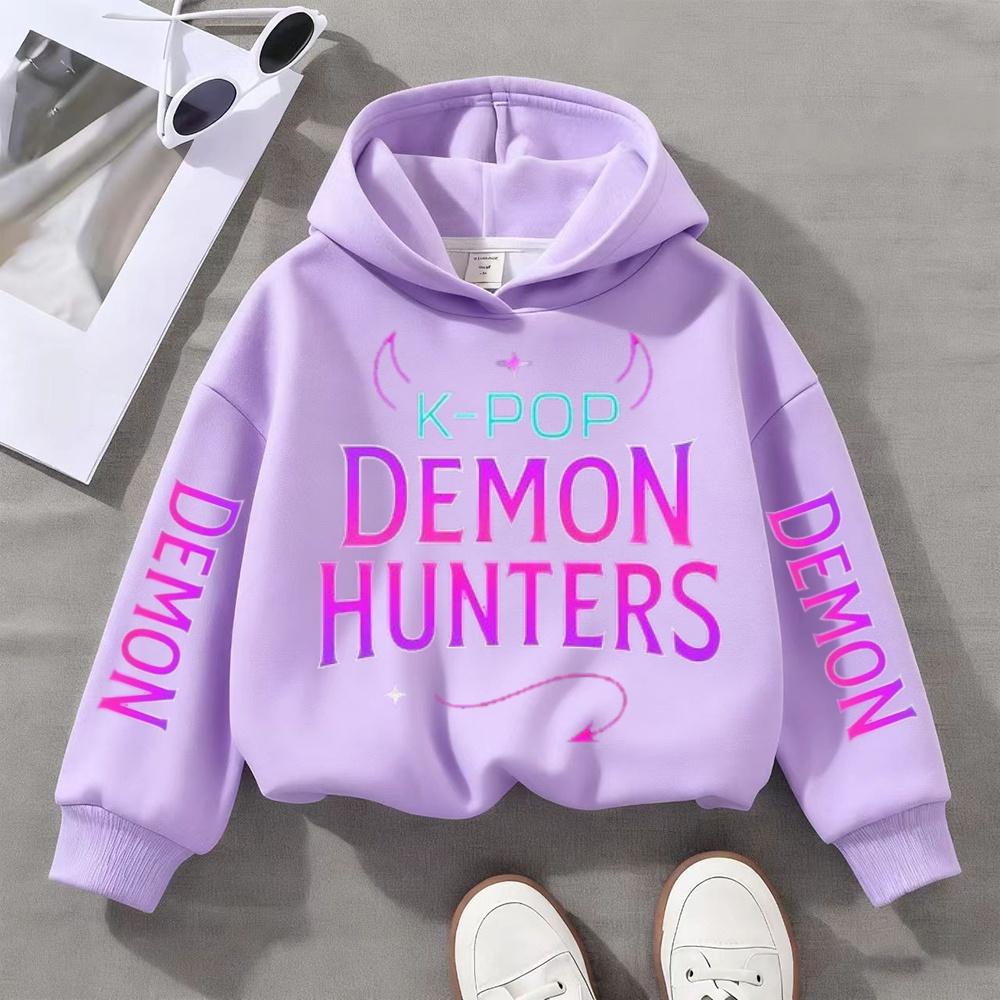 Children's KPop Devil Hunter Hoodie Boy and Girls Autumn/Winter Casual Sports Shirt