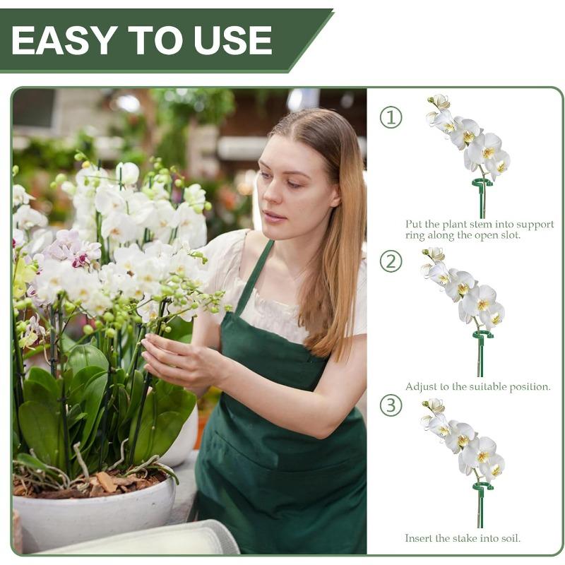 10PCS Shaped Support Pole Flower Rack Bracket, Fixed Anti Lodging And Leaf Protection Frame For Potted Plants And Flowers, Stable And Durable