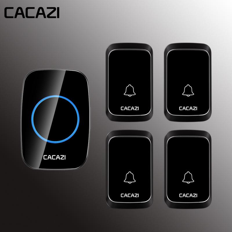 Four-in-One Long-Range Waterproof Wireless Doorbell with 58 Tunes and 4 Volume Levels