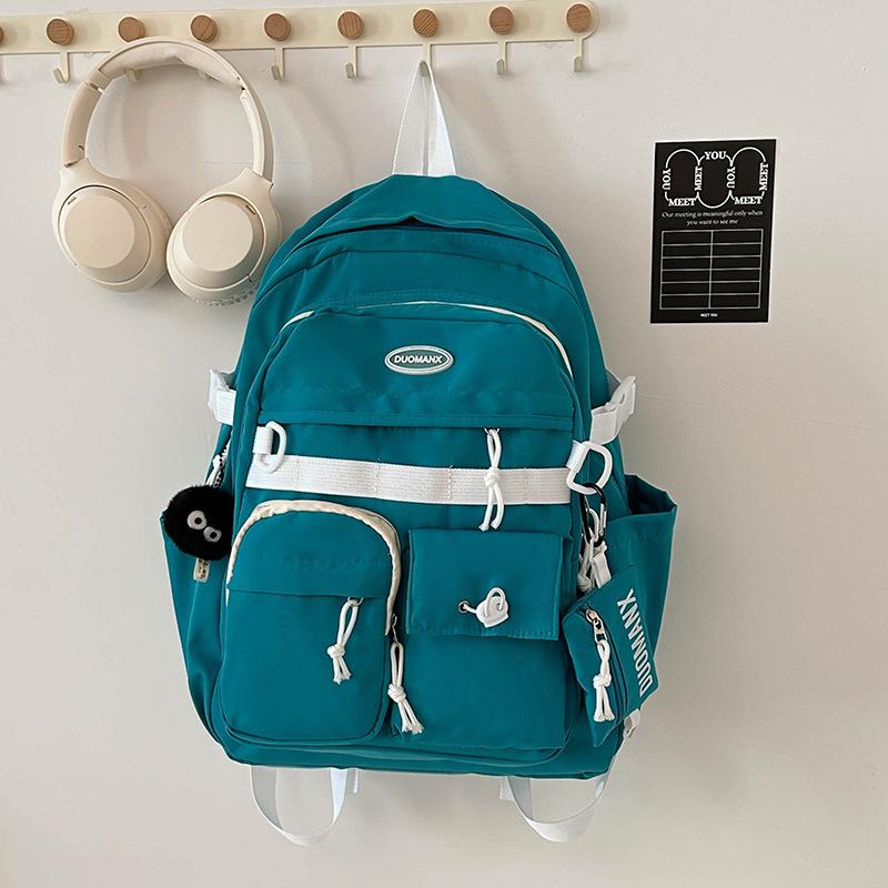 Schoolbag Japanese Harajuku retro tooling schoolbag, junior high school student large-capacity backpack male tide ins campus style backpack female
