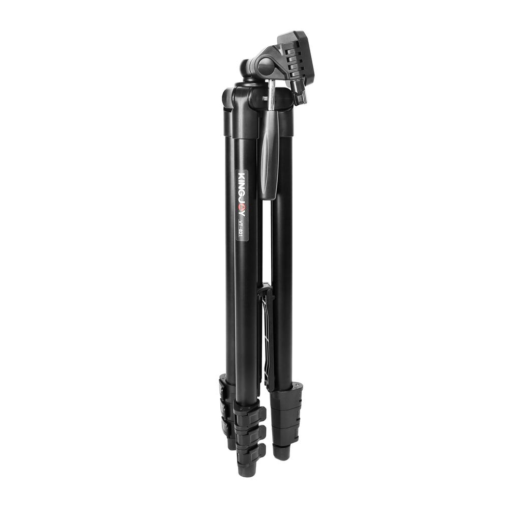 Kingjoy DSLR-Kamerastativ für DSLR-SLR-Kameras 3-Wege-Kopf Professionelles Aluminium Leichtes Reise-Stativ Wasserwaage 2kg Traglast