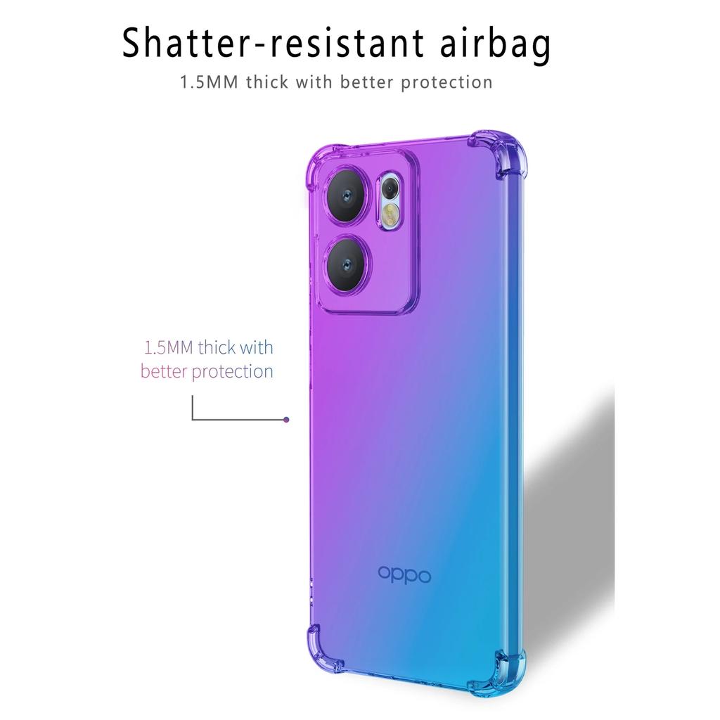 Gradient Airbag TPU Case for OPPO Reno 14 Pro 14F 13F 13FS 5G Reno14 Reno13 F FS Protective Shockproof Cover Fundas Coque Capa