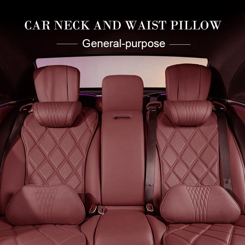 Vtear Universal Car Neck Lumbar Cushion Memory Foam Support Pillow Anti-Scratch Seat Parts Interior Modification Accessories