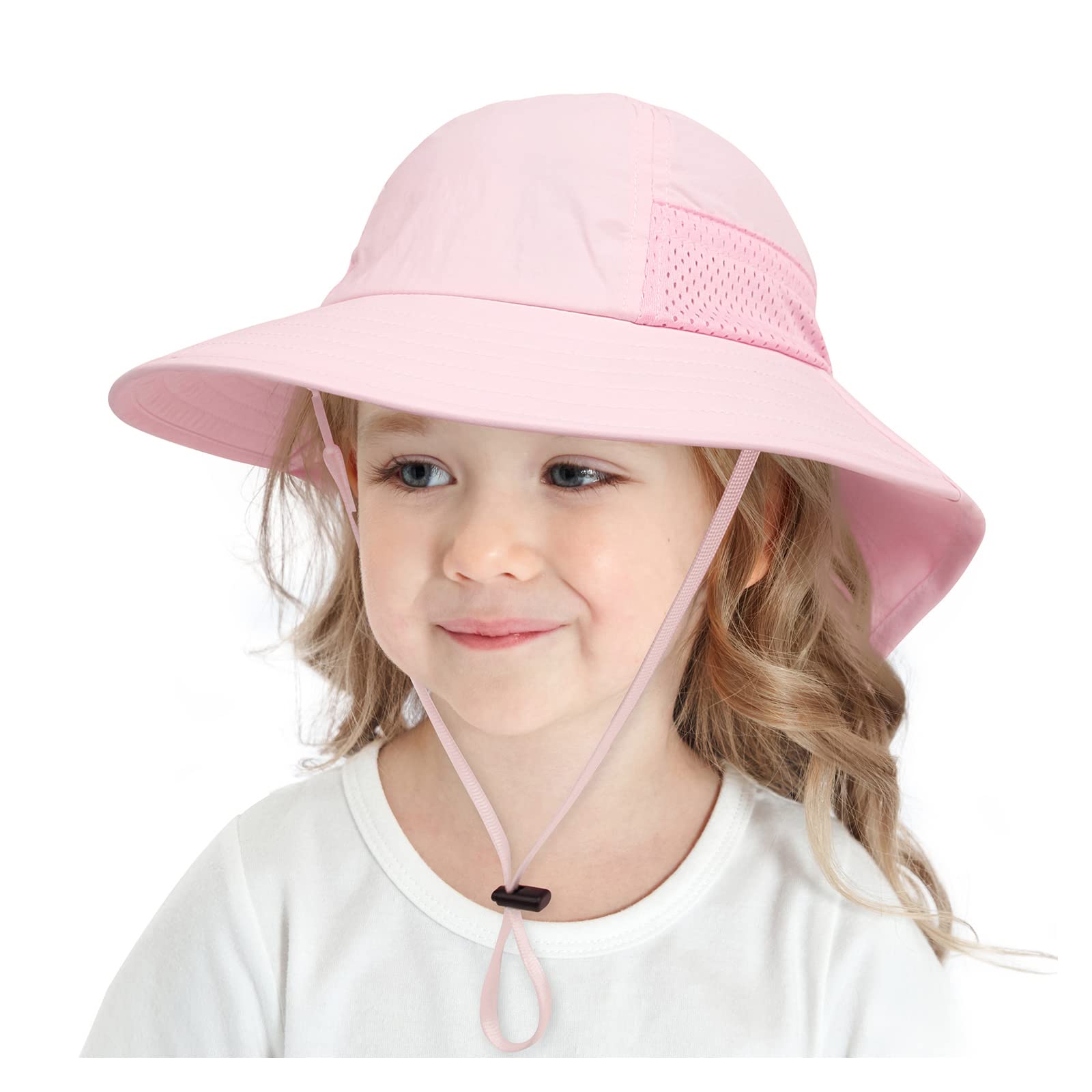 

Umeloeo Baby Baby Kids Sun Kids Hat with Chin Cute Fisherman UV Sun Baby Cap for Girls and Foldable Hat, Cap, Visor, Strap, Hat, Protection, розовый