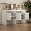 Sideboard with 2 Open Compartments and 4 Doors, Chest of Drawers with Generous Storage Space for Dining Room Living Room or Hallway