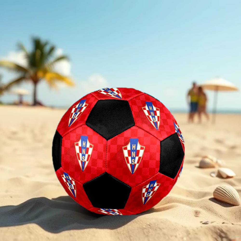 TAGLIA 5 Pallone da Calcio Federazione Calcistica Croata Colorato Per Tutte le Età Cucito a Macchina PVC Pronto per la Competizione Resistente Alta Rimbalzabilità