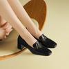 [Top Layer Sheepskin] 2026 Retro Square Toe Thick Heel Cowhide Oxford Shoes