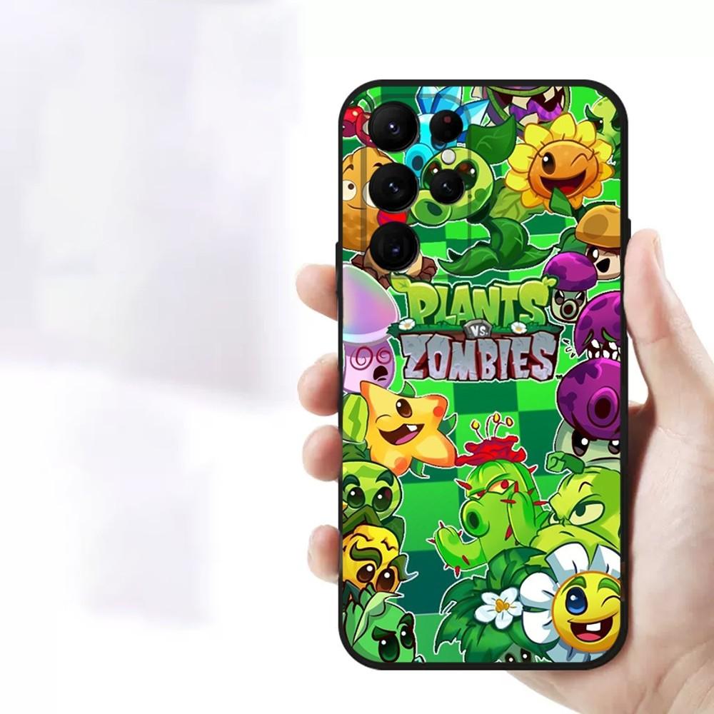 

Plants vs Game Z-Zombies Phone Case For Samsung S23,23,22,30,21,10,9,Note20 Ultra,Lite,Ultra,5G,Plus,FE,Black Soft Case Samsung S21Ultra