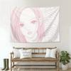 Komatsu Nana Pink Thread Art Tapestry Anime Girl Aesthetic Wall Hanging for Bedroom Dorm Room Home Decoration