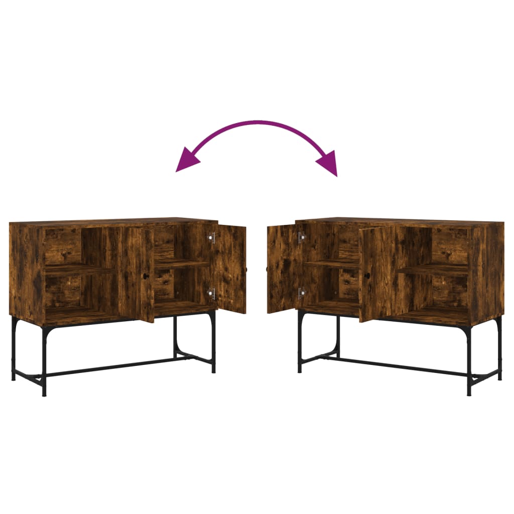 Sideboard Smoked Oak 100 x 40 x 79.5 cm Particleboard